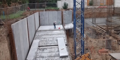 Torre Levita con muro alveolar y losa alveolar Velosa